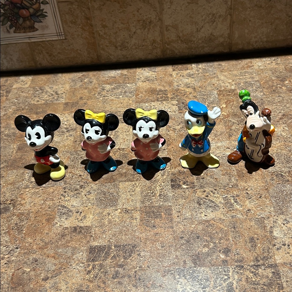 Disney Mickey Mouse, Minnie Mouse, Goofy and Donald Figurine Collection
